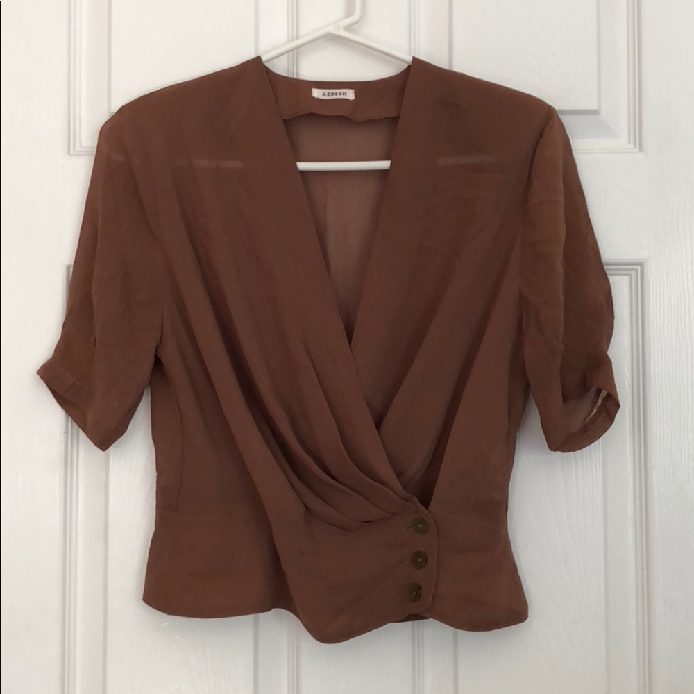 Brown Sheer Blouse